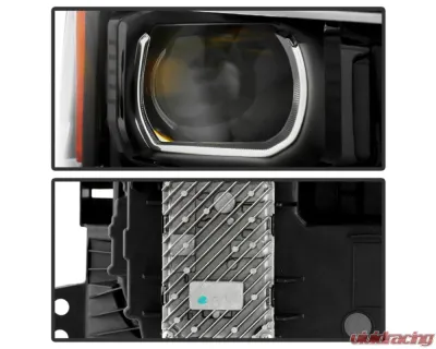 Xtune White LED DRL Full LED Headlight OE Black Right Chevrolet Silverado 1500 ZR2 2022-2024 - HD-JH-CSIL22ZR2-FLED-OE-R