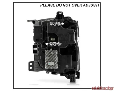 Xtune White LED DRL Full LED Headlight OE Black Right Chevrolet Silverado 1500 ZR2 2022-2024 - HD-JH-CSIL22ZR2-FLED-OE-R