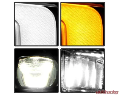 Xtune White LED DRL Full LED Headlight OE Black Right Chevrolet Silverado 1500 ZR2 2022-2024 - HD-JH-CSIL22ZR2-FLED-OE-R