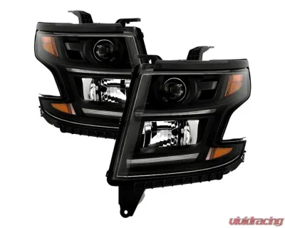 Xtune OEM Style Headlights Black Chevrolet Suburban | Tahoe 2015-2019 - HD-JH-CSUB15-AM-BK