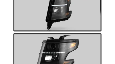 Xtune OEM Style Headlights Black Chevrolet Suburban | Tahoe 2015-2019                                     - HD-JH-CSUB15-AM-BK - Image 11