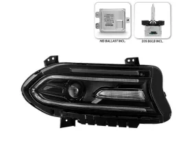 Xtune No Side Logo DRL Xenon HID ASSEMBLY Headlight Signal-LED OE Right Dodge Charger 2015-2023