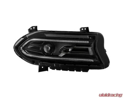 Xtune No Side Logo LED Signal DRL SwitchBack Halogen Headlight OE Right Dodge Charger 2022-2023 - HD-JH-DCH22-OE-BK-R