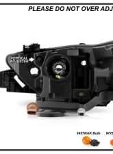 Xtune Black Bezel HID Headlight OE Black Right Ford Taurus 2013-2019                                     - HD-JH-FTA14-HID-BK-R - Image 2