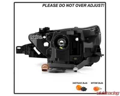 Xtune Black Bezel HID Headlight OE Black Right Ford Taurus 2013-2019 - HD-JH-FTA14-HID-BK-R