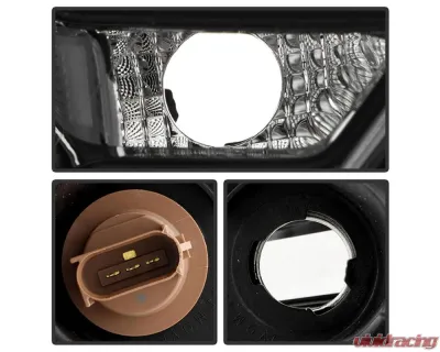 Xtune Black Bezel HID Headlight OE Black Right Ford Taurus 2013-2019 - HD-JH-FTA14-HID-BK-R
