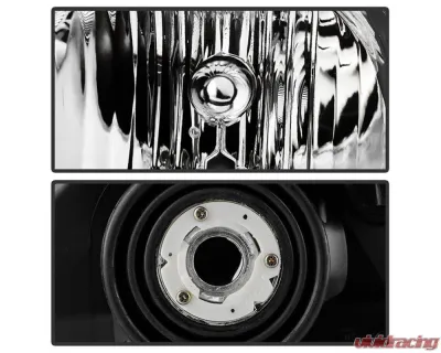 Xtune Headlights w/ LED Light Bar Black Jeep Grand Cherokee 2005-2007 - HD-JH-JGC05-LB-BK