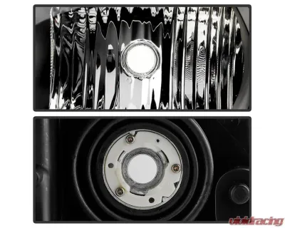 Xtune Headlights w/ LED Light Bar Black Jeep Grand Cherokee 2005-2007 - HD-JH-JGC05-LB-BK