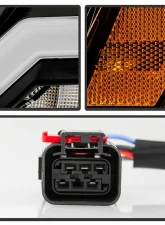 Xtune Headlights w/ LED Light Bar Black Jeep Grand Cherokee 2005-2007                                     - HD-JH-JGC05-LB-BK - Image 6