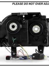 Xtune Headlights w/ LED Light Bar Black Jeep Grand Cherokee 2005-2007                                     - HD-JH-JGC05-LB-BK - Image 8