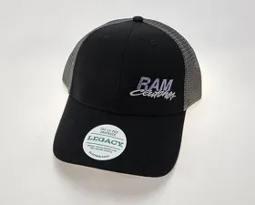 RAM Clutches Black Adjustable Trucker Hat