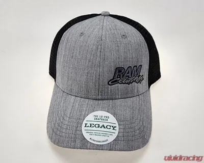 RAM Clutches Grey Adjustable Trucker Hat - 05-010GY