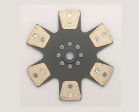 RAM Clutches 1000 Series Clutch Disc 6-Paddle 10.5 x 1-23 Spline Sintered Bronze - Solid Hub Style