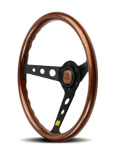 MOMO MOD. 07 Steering Wheel 350mm Mahogany Wood/Brushed Black Anodized                                     - RH1905/35A0B - Image 2