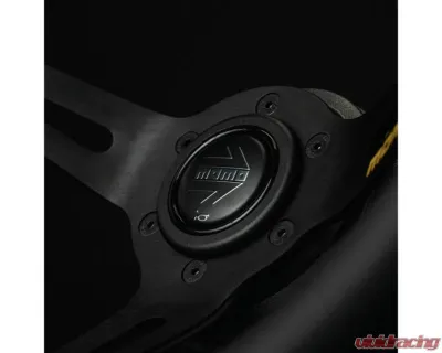 MOMO MOD. 08 330mm Steering Wheel Black Anodized Leather - R1908/33L