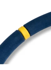 MOMO MOD. 07 350mm Blue Microfiber Brushed Anthracite Anodized Single Yellow Stripe Steering Wheel                                     - R1905/35MBL - Image 2