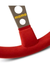 MOMO MOD. 07 350mm Red Microfiber Brushed Anthracite Anodized Single Yellow Stripe Steering Wheel                                     - R1905/35MR - Image 4