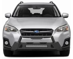 Scorpion Extreme Winch Ready Front Bumper Tactical Center Mount with LED Double Row Light Bar Subaru Crosstrek 2018-2022