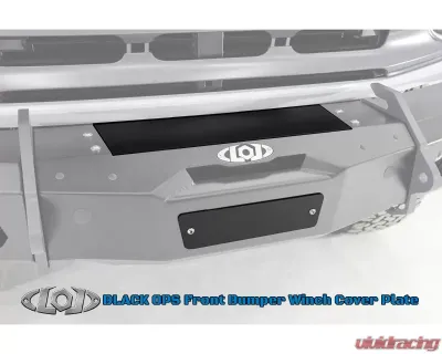 LOD Black Ops Front Bumper Winch Cover Plate Bare Steel Ford Bronco 2021-2022 - AFG2100