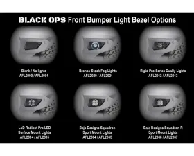LOD Black Ops Baja Squadron Front Light Bezel Pair Bare Steel Ford Bronco 2021-2022