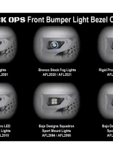 LOD Black Ops Blank Front Light Bezel Pair Bare Steel Ford Bronco 2021-2022                                     - AFL2000 - Image 7