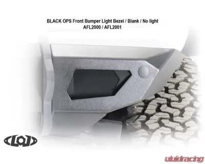 LOD Black Ops Blank Front Light Bezel Pair Bare Steel Ford Bronco 2021-2022 - AFL2000