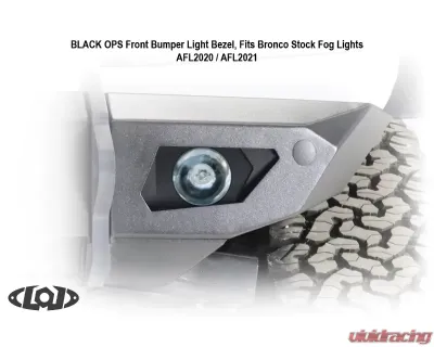 LOD Black Ops Blank Front Light Bezel Pair Bare Steel Ford Bronco 2021-2022 - AFL2000