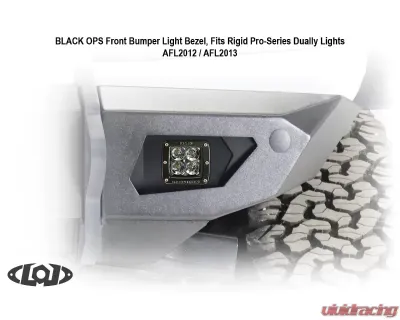 LOD Black Ops Blank Front Light Bezel Pair Bare Steel Ford Bronco 2021-2022 - AFL2000