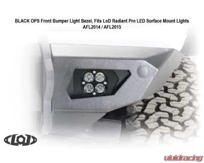 LOD Black Ops Blank Front Light Bezel Pair Bare Steel Ford Bronco 2021-2022 - AFL2000