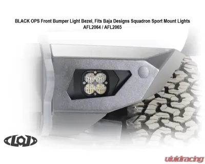 LOD Black Ops Blank Front Light Bezel Pair Bare Steel Ford Bronco 2021-2022 - AFL2000