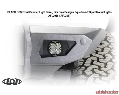 LOD Black Ops Blank Front Light Bezel Pair Bare Steel Ford Bronco 2021-2022 - AFL2000