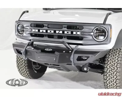LOD Black Ops Shorty Winch Front Bumper Bare Steel Ford Bronco 2021-2022 - BFB2100