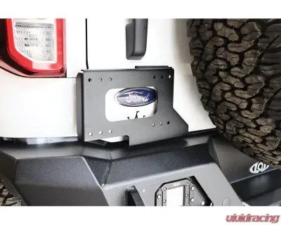 LoD Offroad Rear License Plate Door Mount Black Powder Coated Ford Bronco 2021-2022 - BLP2101