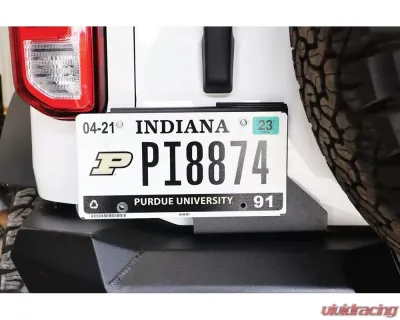 LoD Offroad Rear License Plate Door Mount Black Powder Coated Ford Bronco 2021-2022 - BLP2101