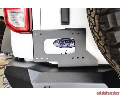 LoD Offroad Rear License Plate Door Mount Black Powder Coated Ford Bronco 2021-2022 - BLP2101