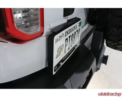 LoD Offroad Rear License Plate Door Mount Black Powder Coated Ford Bronco 2021-2022 - BLP2101