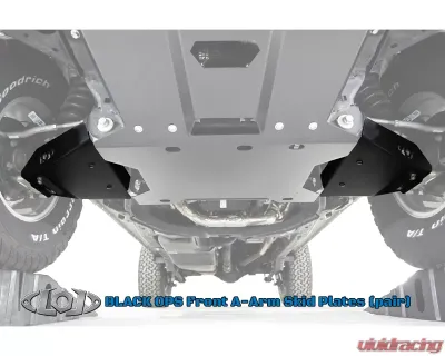 LOD Black Ops Front A-Arm Skid Plates Pair Black Powder Coated Ford Bronco 2021-2022 - BSP2105