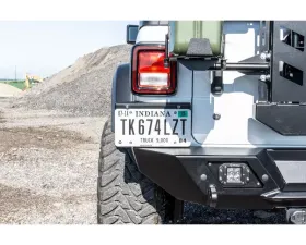 LOD Rear License Plate Relocation Kit Black Texture Jeep JL Wrangler 2018-2022