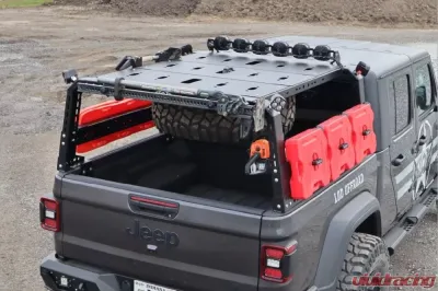 LoD Offroad Black Ops Bed Rack Black Powder Coated Light Bar Mount Jeep Gladiator JT Destroyer 4-Door 2020-2022 - JLM2021