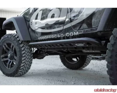 LOD Unlimited Frame Mounted 4 Door Rocksliders Black Powder Coated Jeep JK Wrangler 2007-2017 - JRS0741