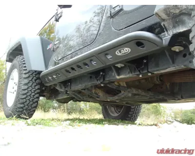 LOD Unlimited Frame Mounted 4 Door Rocksliders Black Powder Coated Jeep JK Wrangler 2007-2017 - JRS0741