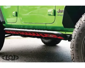 LOD Signature Series Frame Mounted 4 Door Rocksliders Black Powder Coated Jeep JL Wrangler 2018-2022