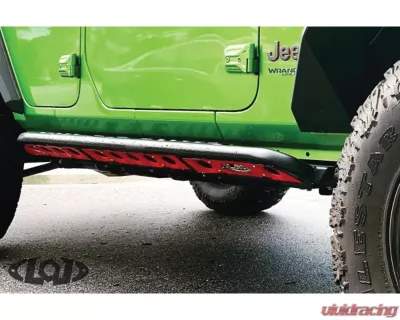 LOD Signature Series Frame Mounted 4 Door Rocksliders Black Powder Coated Jeep JL Wrangler 2018-2022 - JRS1841