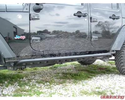LOD Signature Series Frame Mounted 4 Door Rocksliders Black Powder Coated Jeep JL Wrangler 2018-2022 - JRS1841