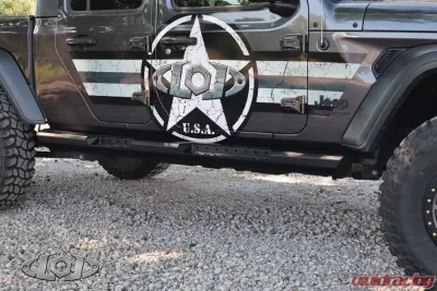 LoD Offroad Black Powder Coated Destroyer 4-Door Rocksliders Jeep JT Gladiator 2020-2022 - JRS2014