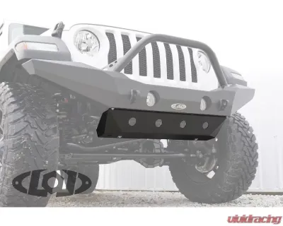LOD Destroyer Front Bumper Skid Plate Black Texture Jeep JK | JL Wrangler 2007-2022 - JSP1801