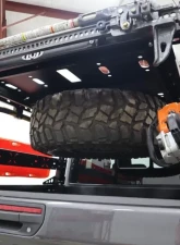 LoD Offroad Black Ops Bed Rack Black Powder Coated Tire Carrier Mount Jeep Gladiator JT Destroyer 4-Door 2020-2022                                     - JTC2021 - Image 6