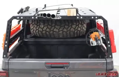 LoD Offroad Black Ops Bed Rack Black Powder Coated Tie Downs Jeep Gladiator JT Destroyer 4-Door 2020-2022 - JTD2021