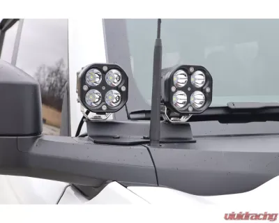 LOD Bare Steel Black Ops Double A Pillar Base Light Mount Ford Bronco 2021-2022 - BLM2100