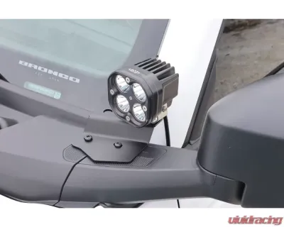 LOD Black Texture Black Ops Single A Pillar Base Light Mount Ford Bronco 2021-2022 - BLM2103